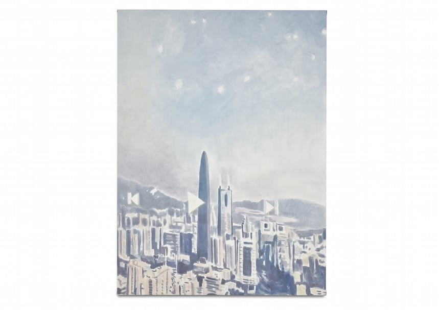 呂克．圖伊曼斯（Luc Tuymans）《深圳》（Shenzhen），213.2 x 156.4 cm，2019。（卓納畫廊提供）