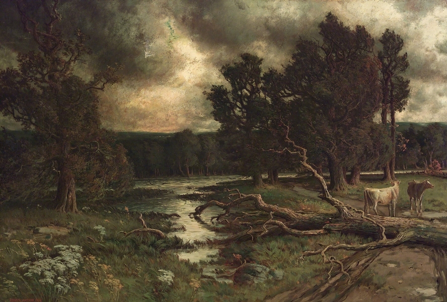 霍莫．華生《暴風之日將近》（Near the Close of a Stormy Day），油彩畫布，96.5x142.6cm，1884，溫尼伯畫廊藏（Winnipeg Art Gallery）。（©aci-iac.ca）
