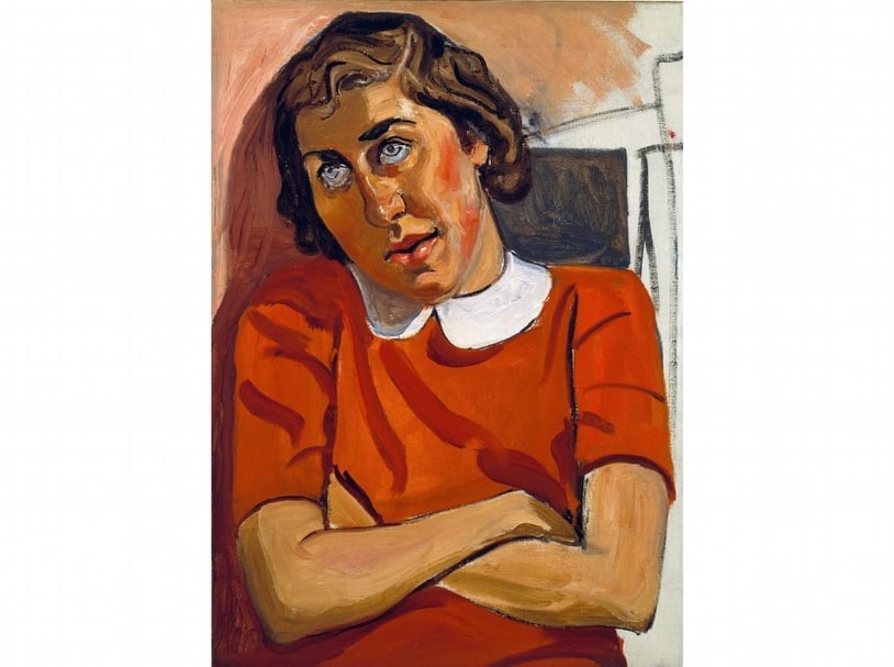 艾利斯．尼爾（Alice Neel），《宗教女孩》（Religious Girl），油彩畫布，61x43.2cm，1959。（© Estate of Alice Neel Courtesy Cheim & Read, New York）