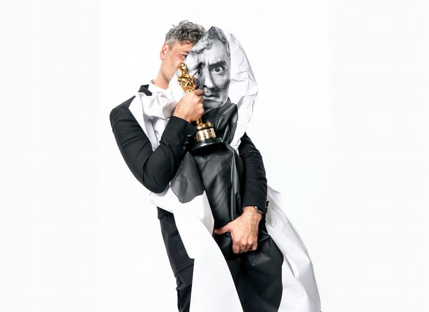 塔伊加．維迪提（Taika Waititi）以《兔嘲男孩》獲得最佳改編劇本獎。（© JR）