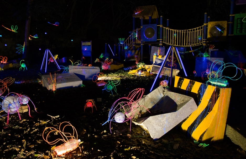 「龍崎光節／空山祭」作品《烏雲來了》展出現場。（龍崎光節／空山祭提供）