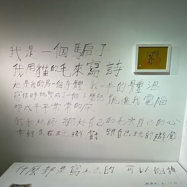 馬尼尼為插畫原作展現場(圖片: 馬尼尼為&雄獅星空)