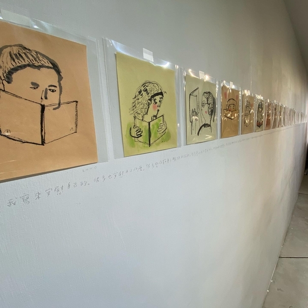 馬尼尼為插畫原作展現場(圖片: 馬尼尼為&雄獅星空)