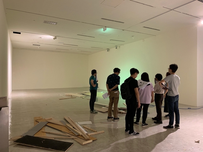 「2019亞洲藝術雙年展——來自山與海的異人」佈展現場。（國立臺灣美術館提供）