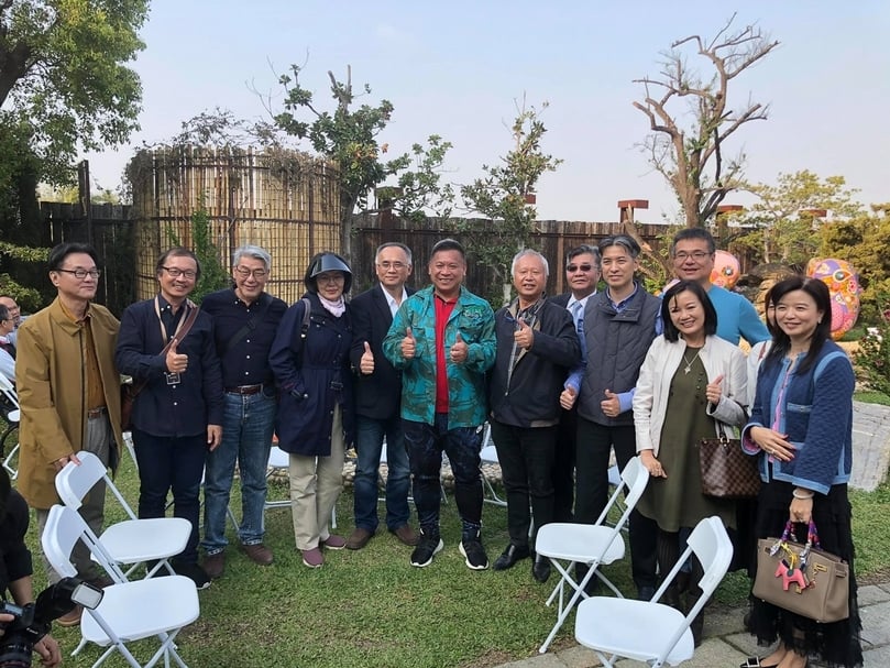 洪易美術館開幕，擁有好人緣的他獲得來自各界的支持。（簡秀枝提供）