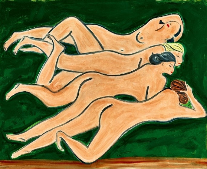 蘇富比香港2020年春拍焦點常玉《綠色背景四裸女》。(©Sotheby's)