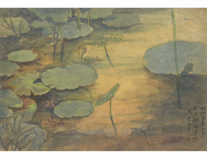 林玉山1960年《蓮池寫生》，國立台灣美術館藏。（吳佳靜提供）