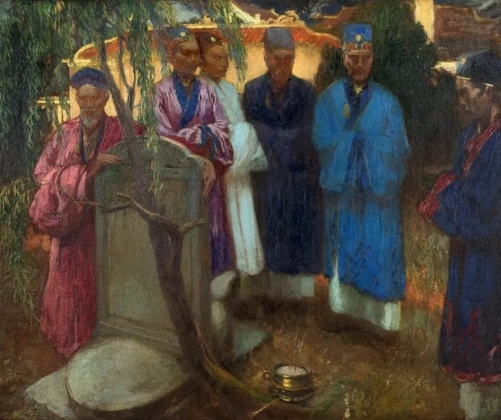 HENRY EMILE VOLLET (1861-1945) 《追思故人》（越南東京）。（©Aguttes）