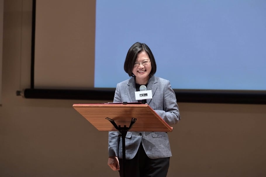 總統蔡英文出席2019年「全國設計論壇」時，致詞中曾強調「設計力」不僅是國力的展現，也將是台灣下一波國家競爭力最重要的來源。（台灣設計研究院提供）