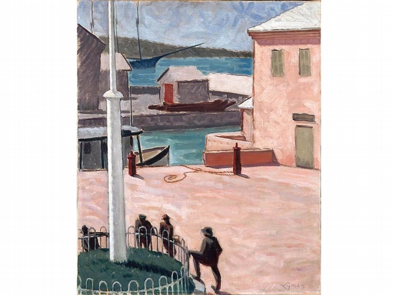 約翰．古德溫．林曼（John Goodwin Lyman）《百慕達風景》（Landscape, Bermuda），畫布油畫，55.4x45.9cm，1914，加拿大國家畫廊藏。（©Wikimedia）