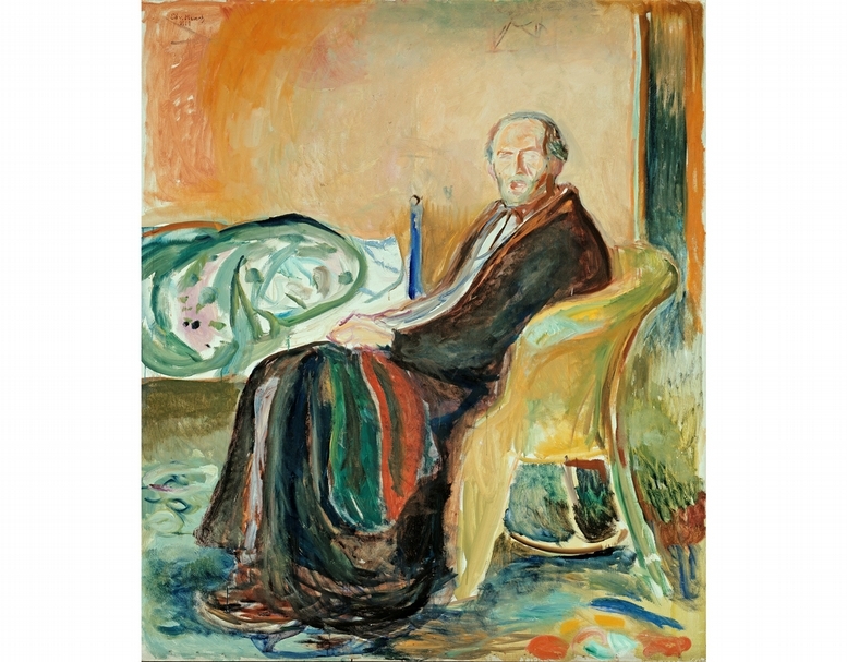 Edvard Munch, Self-Portrait with the Spanish Flu, 1919. (© Nasjonalmuseet)