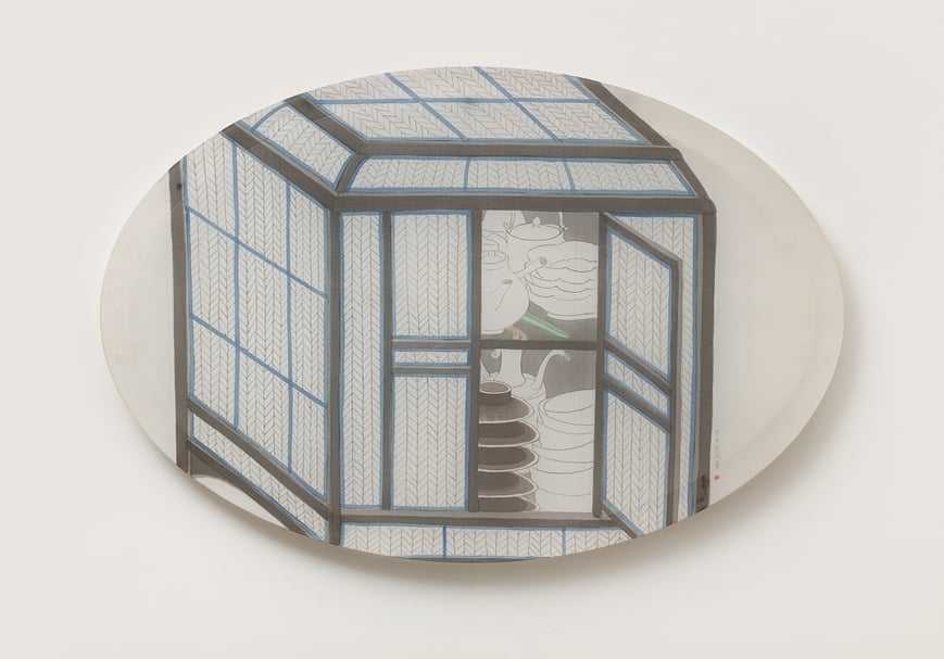 彭薇《窺 – 28》，水墨、絹，50x75cm，2020。（耿畫廊提供）