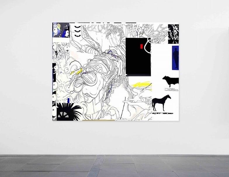 鍾慰《Resistance to Drugs》，布面丙烯，150x200cm，2020。（德薩畫廊提供）