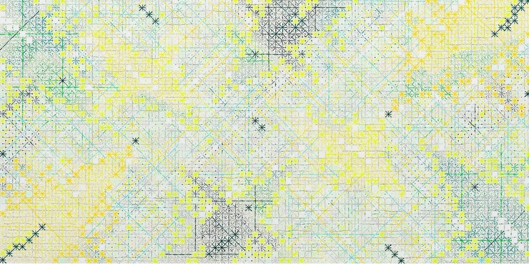 丁乙的作品《Appearance of Crosses 2019-7》（2019）。（香格納畫廊提供）