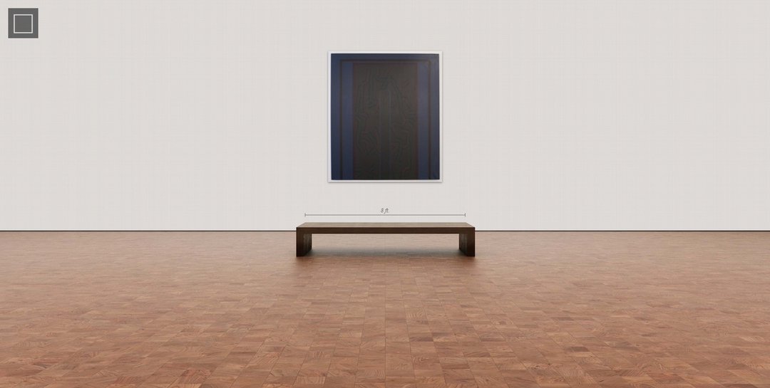 巴塞爾線上展廳與Artsy的Show Room。有清楚比例尺的Show Room，能相對明確地在螢幕上想像作品的實際大小。(本刊資料室)
