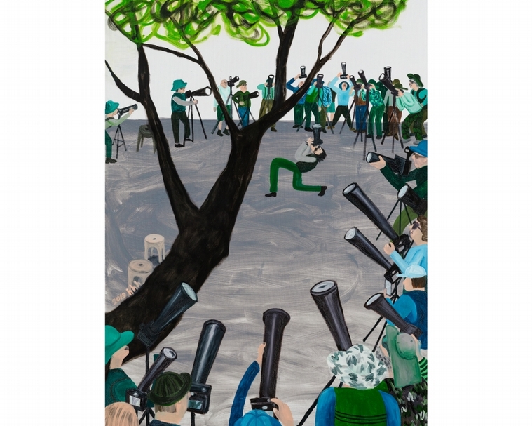 黃海欣的作品《大安五色鳥》（Daan Muller's Barbet）， 2019。（藝術家提供）