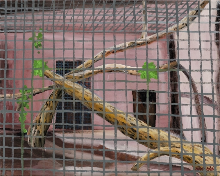 黃海欣的「動物園」系列作品，《綠猴》（Chlorocebus Sabaeus）。（藝術家提供）