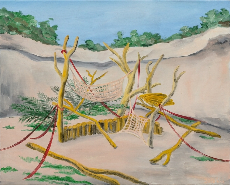 黃海欣的「動物園」系列作品，《赤猴》（Patas Monkey）。（藝術家提供）