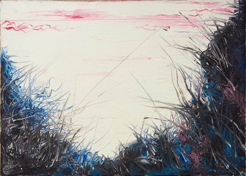 曾梵​​志 《亂草》，布面油彩，60x80cm，2005。（北京永樂提供）