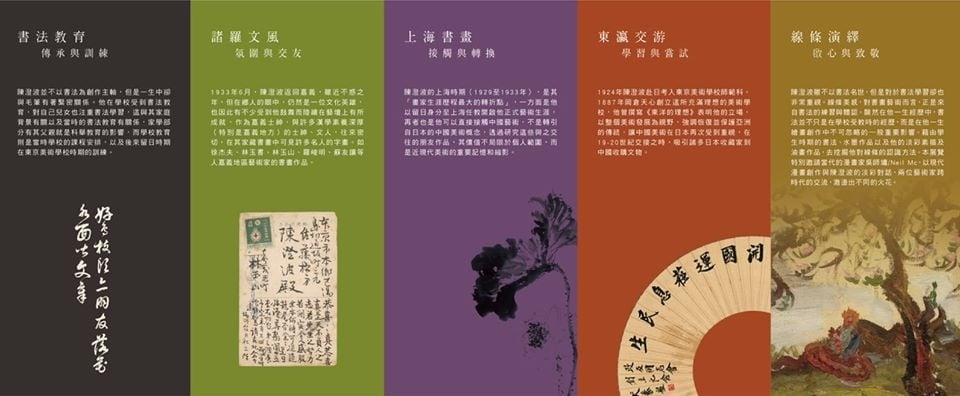 《線條到網路─陳澄波與他的書畫收藏展》展覽區域介紹