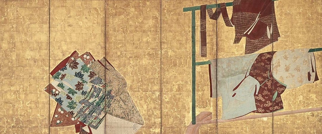 圖5 〈誰人衣袖圖〉屏風，六曲一雙（右），泉屋博古館藏。（大和文華館藏）
