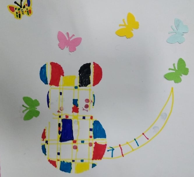 幼稚園男生的作品