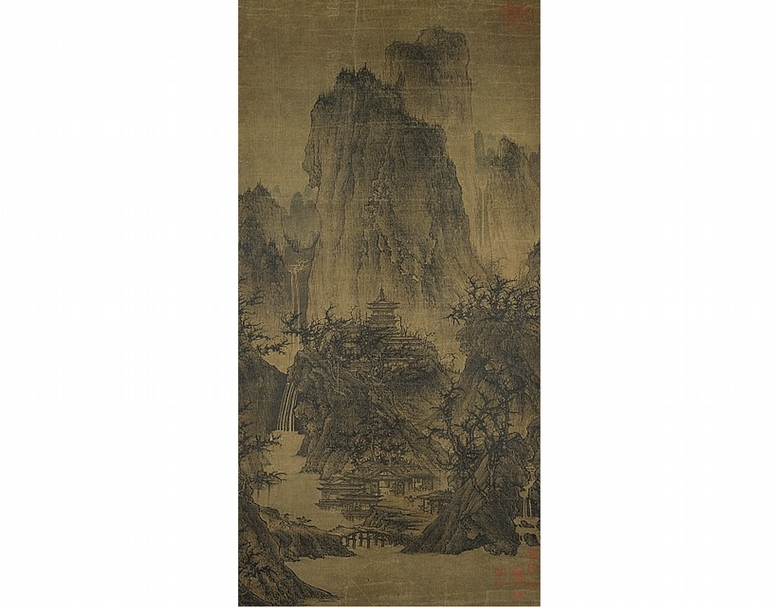 李成《晴巒蕭寺》,納爾遜阿金斯美術館(Nelson-Atkins Museum of Art)藏。(©Nelson Atkins. The Nelson-Atkins Museum of Art)