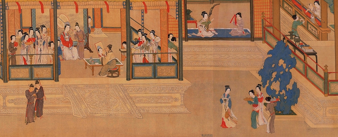 仇英《漢宮春曉圖》(局部),國立故宮博物院藏。(©國立故宮博物院)