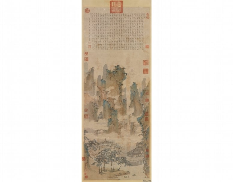 仇英《仙山樓閣圖》,國立故宮博物院藏。(©國立故宮博物院)