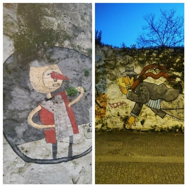街道上的塗鴉藝術，多為本地藝術家創作，有時會有團體帶領導賞介紹藝術家相關作品。