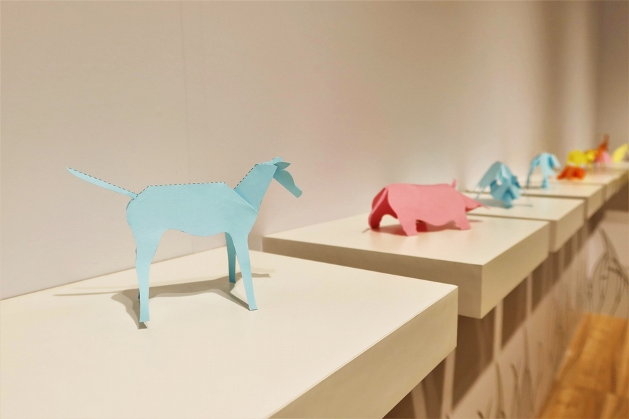 新竹市美術館 #摺思 二樓展場 #摺學趣 互動創作區 圖片來源: 新竹市美術館