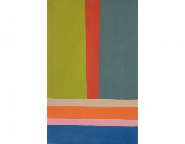 傑克．布希（Jack Bush）《Big A》，1968，壓克力畫布，228.6 × 144.7 cm，加拿大國家畫廊藏。（©wikimedia）