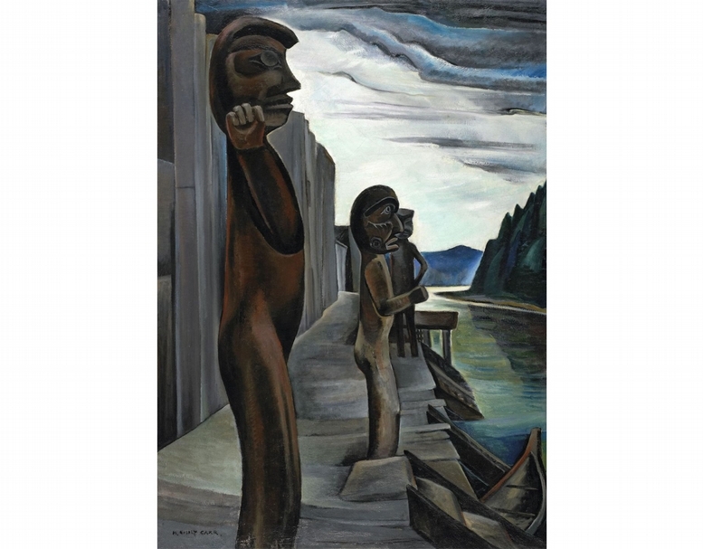 艾蜜莉．卡爾（Emily Carr）《布魯登港》，約1930，油彩畫布，129.8 × 98.6 cm，加拿大國家畫廊藏。（©The Eclectic Light Company）