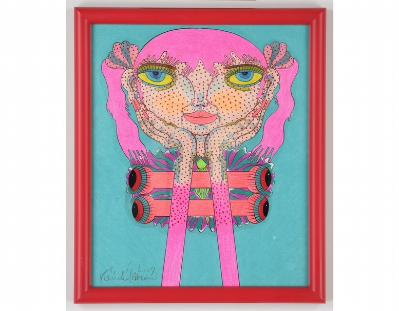 田名網敬一《An Object Of Ambiguous Desire 19》45.5 x 37.8 cm，色鉛筆、紙，2007。（也趣藝廊提供）