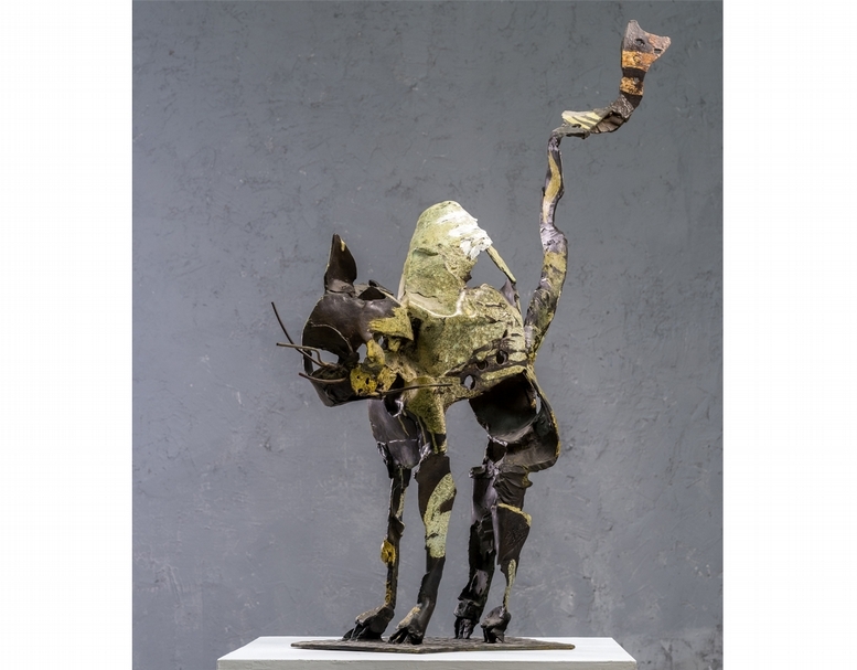 李光裕《響尾》，30x62x103cm，銅，2018。（采泥藝術提供）