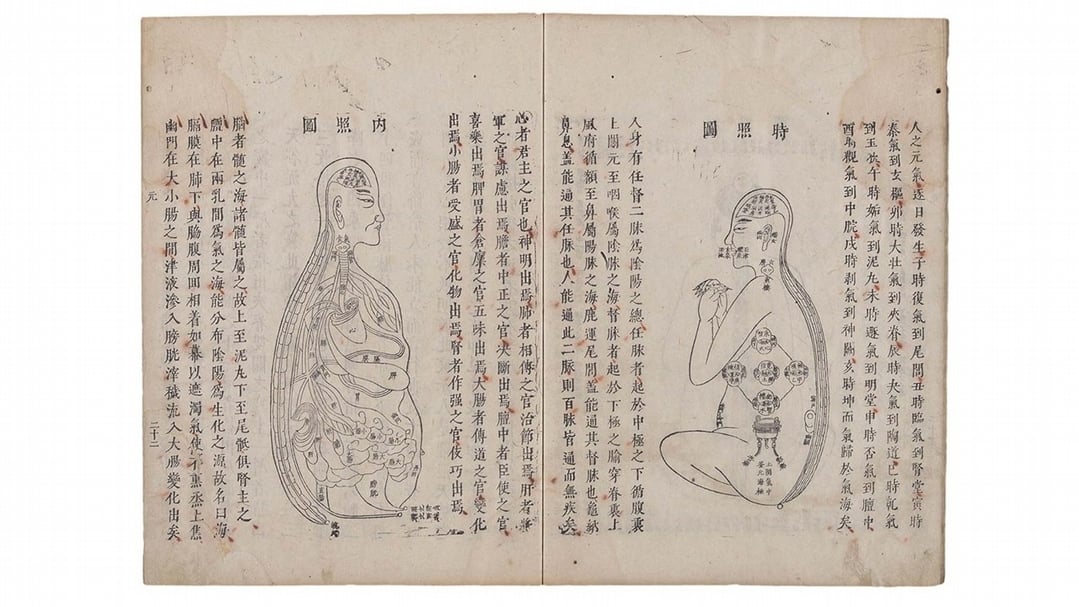 傳明尹真人口述《性命圭旨》，黃伯符刻版，明萬曆四十三年（1615）吳之鶴刊本。圖版取自書格網站。