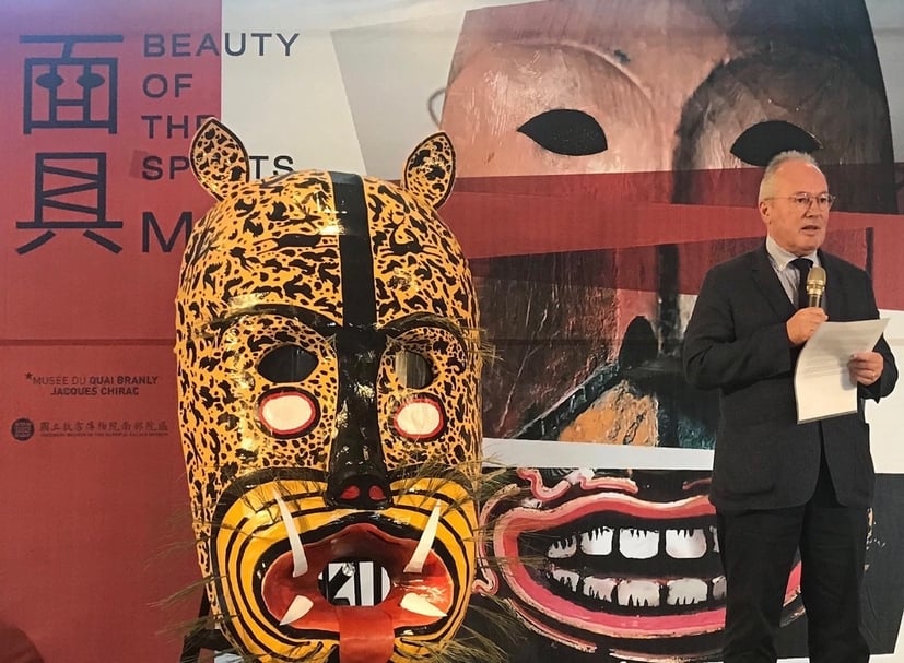2019年,「法國凱布朗利博物館——面具精品展」策展人,凱布朗利─席哈克博物館遺產典藏處處長Yves Le Fur。(陸仲雁提供)
