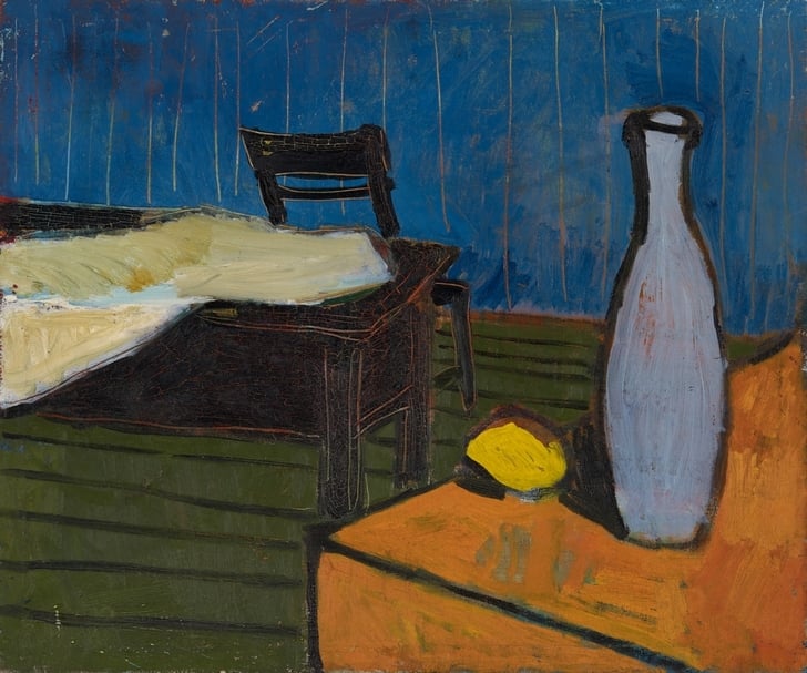 黃華成《靜物》，油彩，51x61 cm，約1958， 國立臺灣師範大學典藏。（臺北市立美術館提供）