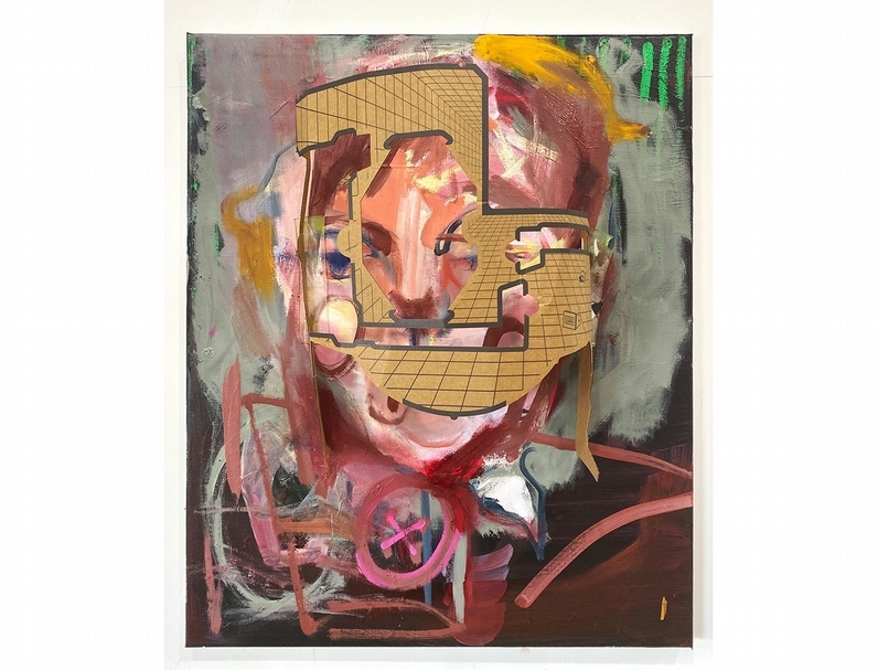 藝術家李支鉉(Jihyun Lee)《Mask.ing》,布面油畫, 61x51cm,2020。(阿拉里奧提供)