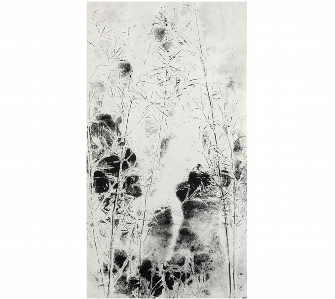 陳正隆《入竹林 觀墨禪系列20208》,紙本水墨,96x178cm,2020。(藝時代畫廊提供)
