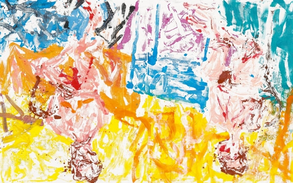 巴塞利茲《若那不是字，就變成李奇登斯坦》。（© Georg Baselitz; photos: Jochen Littkemann. Courtesy Gagosian）