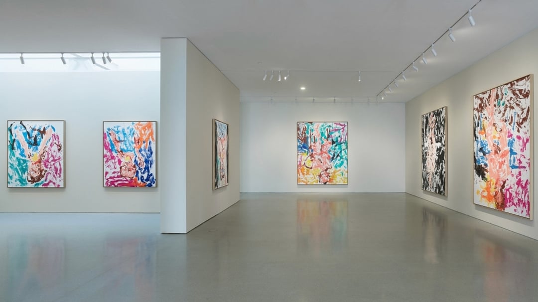 巴塞利茲「數年之後」展場一景。（© Georg Baselitz. Photo: Robert Divers Herrick. Courtesy Gagosian）