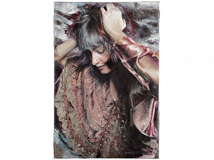 馬丁．伊德《Ghost》，油彩、畫布，75×50 cm，2020。（Galerie EIGEN+ART提供）