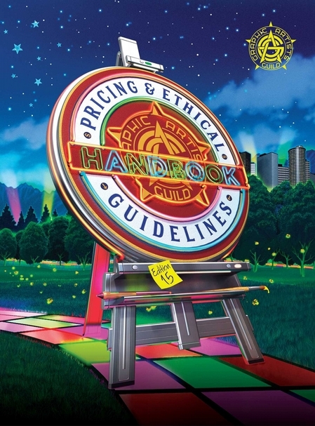 《圖像藝術家公會手冊：定價方式與工作倫理指南》。《Graphic Artists Guild Handbook: Pricing & Ethical Guidelines》15th Edition（英文版） / www.amazon.com