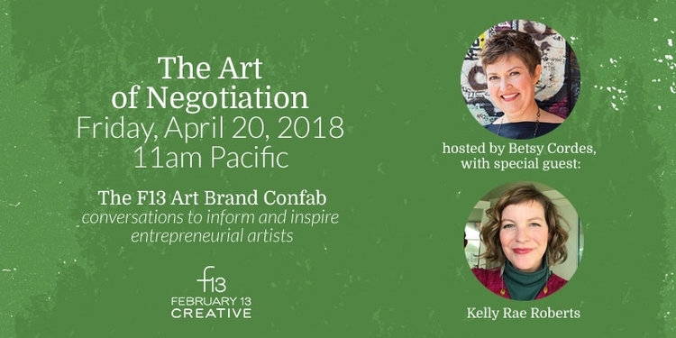 貝特西的曾舉辦的講座。The F13 Art Brand Confab: The Art of Negotiation. Fri, Apr 20, 2018 / www.february13creative.com