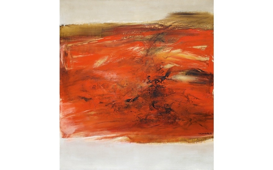 趙無極《21.10.63》,油彩、畫布,200×180 cm,1963,估價待詢。(佳士得香港提供)