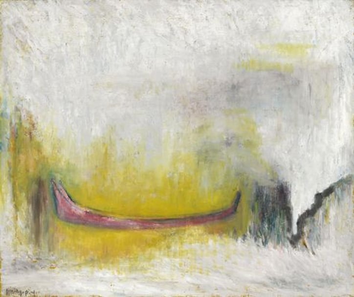 王攀元《問君何日歸故里》，油彩、畫布，60.5 x 72.5 cm，預估價：140萬至240萬新臺幣。（羅芙奧提供）