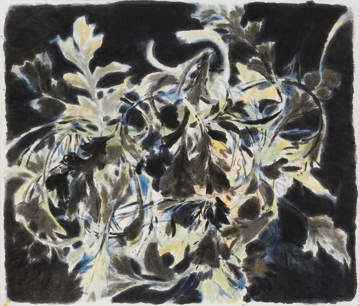 鄔一名，《薺菜14》，水墨、宣紙，154×180 cm，2020。（安卓藝術提供）