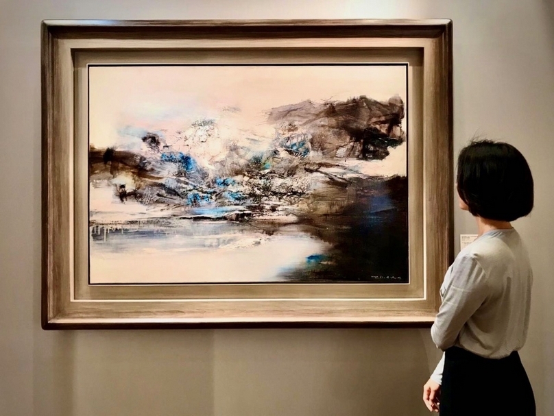 趙無極《23.03.68》，油彩、畫布，89 x 130 cm，1968年作，預估價：2,400萬至3,600萬港元（約9,170萬至1億3,756萬元新台幣）。（佳士得提供）