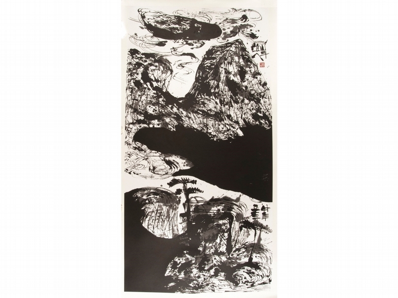 唐家偉，《靈山 9》，2010，水墨紙本。（香港大學美術博物館提供）